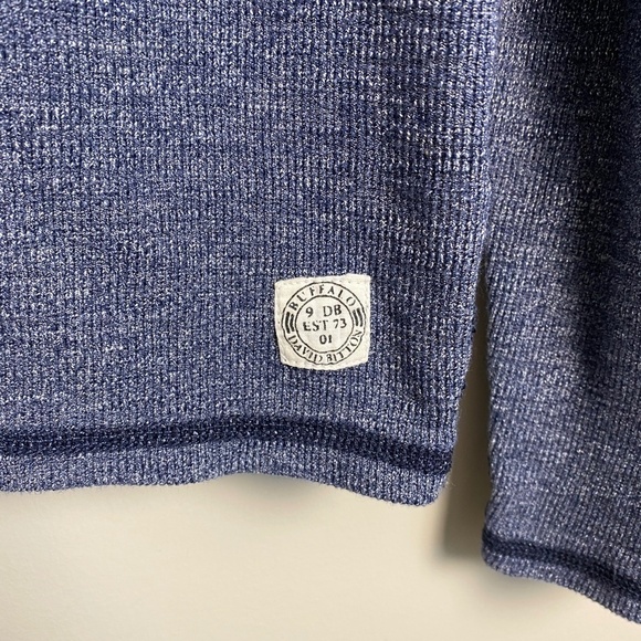 Buffalo David Bitton Men's‎ Blue Long Sleeve Medium Weight Henley T-Shirt Large - Picture 4 of 13